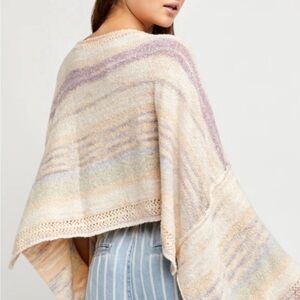 Multicolor Knit Free People Poncho